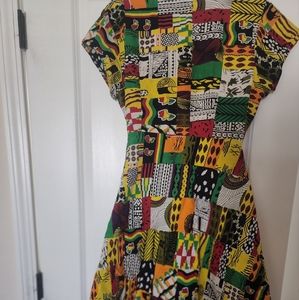 African  print wrap dress
